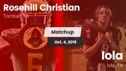 Matchup: Rosehill Christian vs. Iola  2019