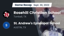 Recap: Rosehill Christian School vs. St. Andrew's Episcopal School 2022