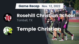 Recap: Rosehill Christian School vs. Temple Christian  2022