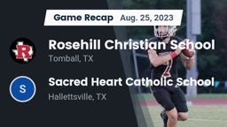Recap: Rosehill Christian School vs. Sacred Heart Catholic School 2023