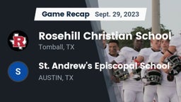 Recap: Rosehill Christian School vs. St. Andrew's Episcopal School 2023