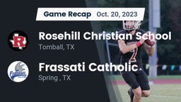 Recap: Rosehill Christian School vs. Frassati Catholic  2023