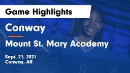 Conway  vs Mount St. Mary Academy Game Highlights - Sept. 21, 2021