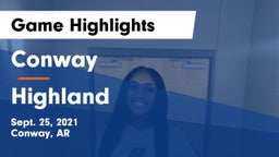 Conway  vs Highland  Game Highlights - Sept. 25, 2021