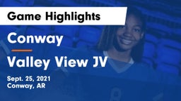 Conway  vs Valley View JV Game Highlights - Sept. 25, 2021
