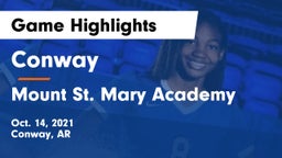 Conway  vs Mount St. Mary Academy Game Highlights - Oct. 14, 2021