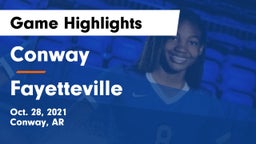Conway  vs Fayetteville  Game Highlights - Oct. 28, 2021