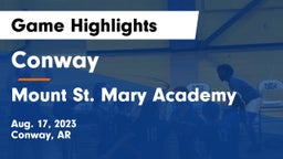 Conway  vs Mount St. Mary Academy Game Highlights - Aug. 17, 2023