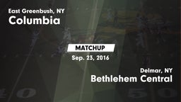 Matchup: Columbia vs. Bethlehem Central  2015
