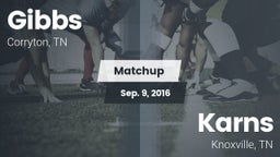 Matchup: Gibbs vs. Karns  2016