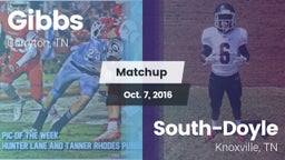 Matchup: Gibbs vs. South-Doyle  2016