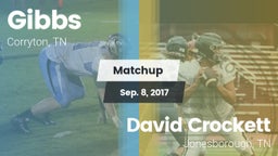 Matchup: Gibbs vs. David Crockett  2017