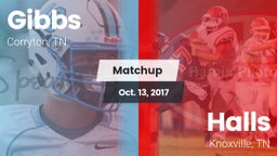 Matchup: Gibbs vs. Halls  2017