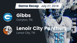 Recap: Gibbs  vs. Lenoir City Panthers 2018