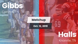 Matchup: Gibbs vs. Halls  2018