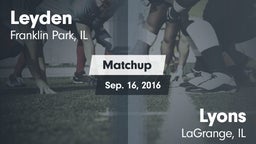 Matchup: Leyden vs. Lyons  2016