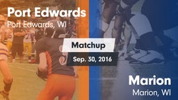 Matchup: Port Edwards vs. Marion  2016