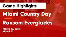Miami Country Day  vs Ransom Everglades  Game Highlights - March 10, 2023