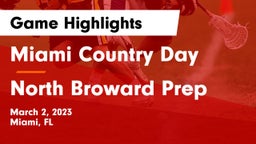 Miami Country Day  vs North Broward Prep  Game Highlights - March 2, 2023