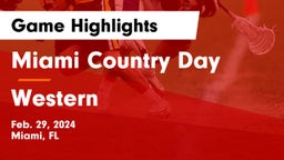 Miami Country Day  vs Western Game Highlights - Feb. 29, 2024