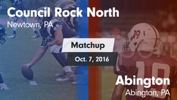 Matchup: Council Rock North vs. Abington  2016