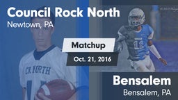 Matchup: Council Rock North vs. Bensalem  2016