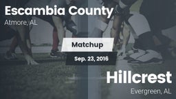 Matchup: Escambia County vs. Hillcrest  2016