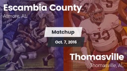 Matchup: Escambia County vs. Thomasville  2016