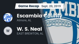 Recap: Escambia County  vs. W. S. Neal  2019