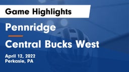 Pennridge  vs Central Bucks West  Game Highlights - April 12, 2022