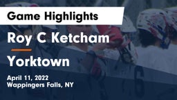 Roy C Ketcham vs Yorktown  Game Highlights - April 11, 2022