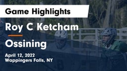 Roy C Ketcham vs Ossining  Game Highlights - April 12, 2022