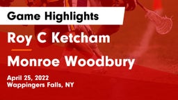 Roy C Ketcham vs Monroe Woodbury Game Highlights - April 25, 2022