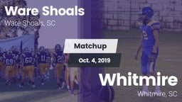 Matchup: Ware Shoals vs. Whitmire  2019