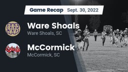 Recap: Ware Shoals  vs. McCormick  2022