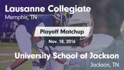 Matchup: Lausanne Collegiate vs. University School of Jackson 2016