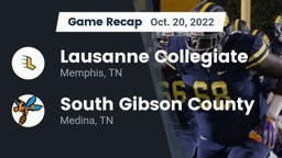 Recap: Lausanne Collegiate  vs. South Gibson County  2022