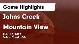 Johns Creek  vs Mountain View  Game Highlights - Feb. 17, 2022