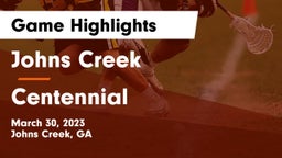 Johns Creek  vs Centennial  Game Highlights - March 30, 2023