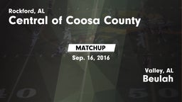 Matchup: Central of Coosa Cou vs. Beulah  2016