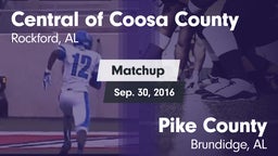 Matchup: Central of Coosa Cou vs. Pike County  2016