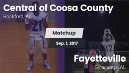 Matchup: Central of Coosa Cou vs. Fayetteville  2017