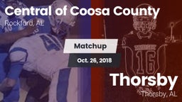 Matchup: Central of Coosa Cou vs. Thorsby  2018