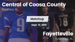 Matchup: Central of Coosa Cou vs. Fayetteville  2019