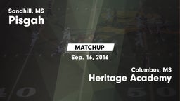 Matchup: Pisgah vs. Heritage Academy  2016