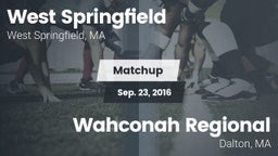 Matchup: West Springfield vs. Wahconah Regional  2016