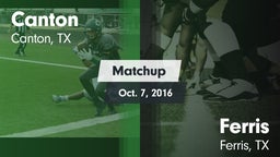 Matchup: Canton vs. Ferris  2016