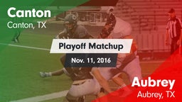 Matchup: Canton vs. Aubrey  2016