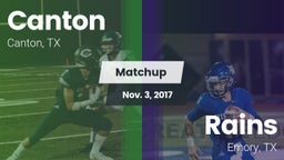 Matchup: Canton vs. Rains  2017