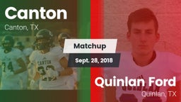 Matchup: Canton vs. Quinlan Ford  2018